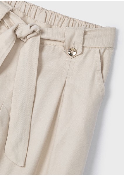 04-10 Yaş Kız Çocuk Mayoral Bej Pantolon Bluz Takım - Bej