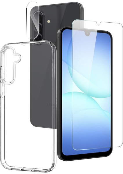 Samsung Galaxy A17 5g Tpu Telefon Kılıfı Seti Ön Ekran Koruyucu + Lens Filmi (Yurt Dışından)