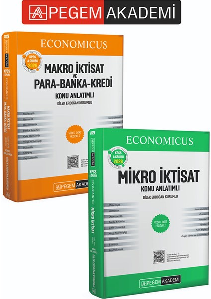 PEGEM AKADEMİ KPSS A Grubu Makro İktisat - Mikro İktisat Konu Anl
