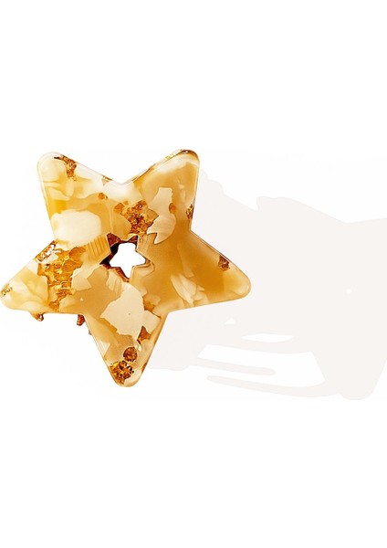 Lüks Metal Asetat Yıldız Mandal Toka