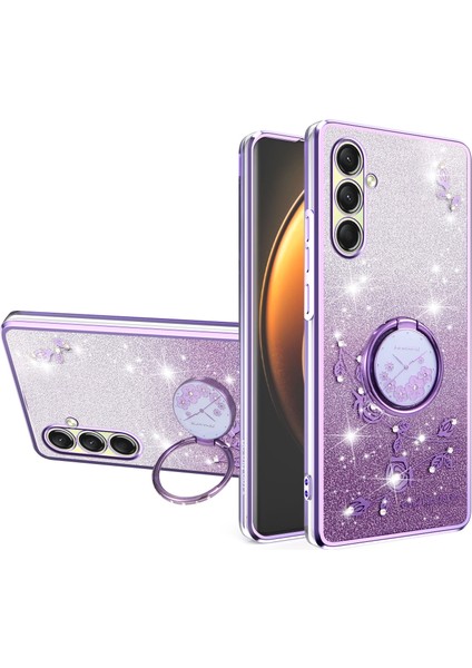 Samsung Galaxy A17 5g Yüzük Destekli Tpu Telefon Kılıfı Degrade Simli (Yurt Dışından)