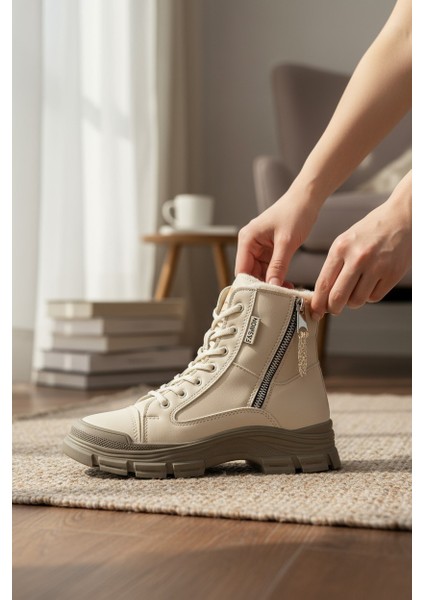 Conpax 5428 Bej&kum Kadın Fermuarlı & Bağcıklı Bot indirimleri