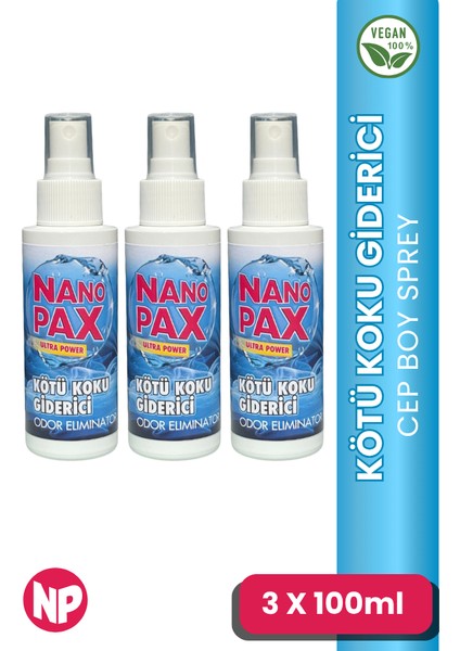 Kötü Koku Giderici Sıvı Sprey 3 x 100 ml fiyatları