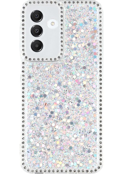 Samsung Galaxy A17 5g Yapay Kenarlı Simli Epoksi Tpu Telefon Kılıfı (Yurt Dışından)