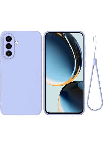 Samsung Galaxy A17 5g Sıvı Silikon Kılıf Telefon Arka Kapağı El Kayışı ile (Yurt Dışından)