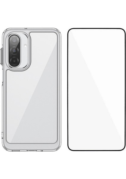 Samsung Galaxy A17 5g Tpu Akrilik Şeffaf Telefon Kılıfı ve Temperli Cam Filmi (Yurt Dışından)