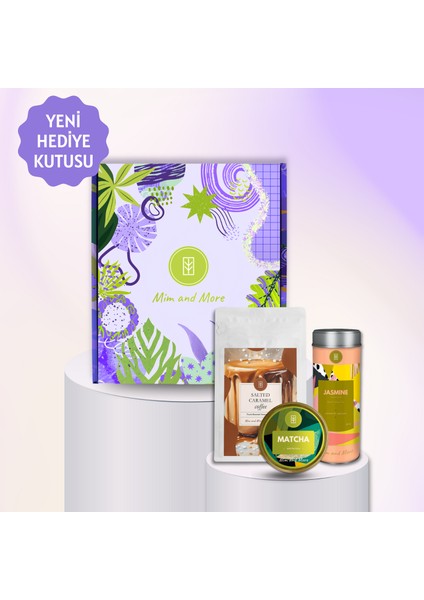 Flair Hediye Kutusu | Saf Matcha, Jasmine Tea, Salted Caramel Coffee – Doğal Lezzet Seti fiyatları