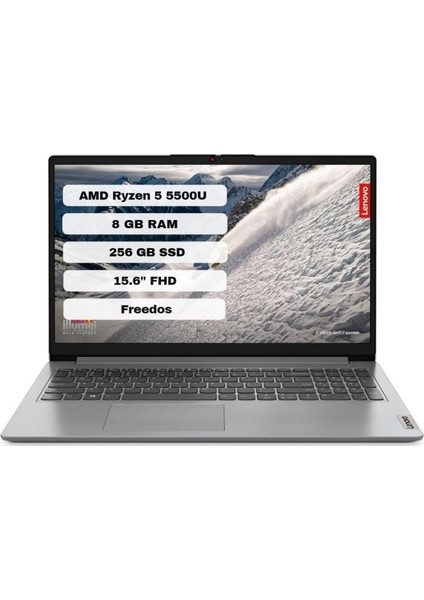 Ideapad 1 15ALC7 82R40070TX Amd Ryzen 5 5500U 8gb 256GB SSD Freedos 15.6" Fhd Taşınabilir Bilgisayar - Outlet