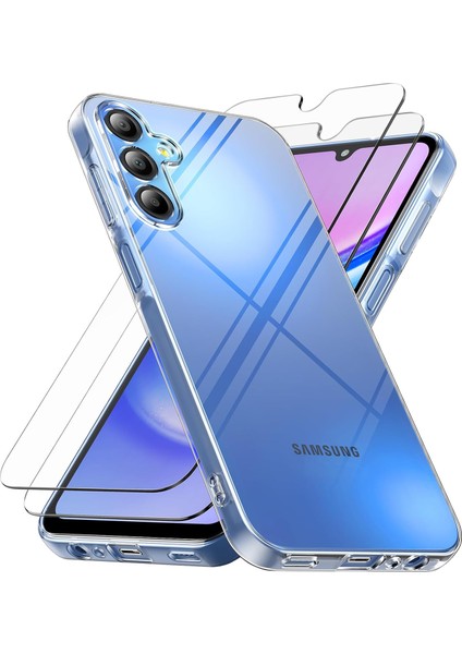 Samsung Galaxy A17 5g / A26 5g Tpu Şeffaf Telefon Kılıfı + 2 Adet Temperli Cam Ekran Filmi (Yurt Dışından)