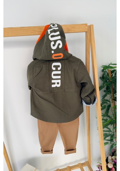 Curplus Baskı Ceketli Tişört ve Kot Pantolonlu Erkek Çocuk 4 Lü takım - Yeşil fiyatları