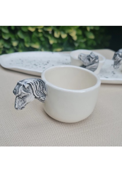 Atlı Türk Kahve Fincan Takımı Elyapımı Seramik fiyatları