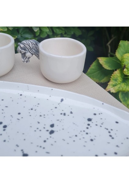 Atlı Türk Kahve Fincan Takımı Elyapımı Seramik modelleri