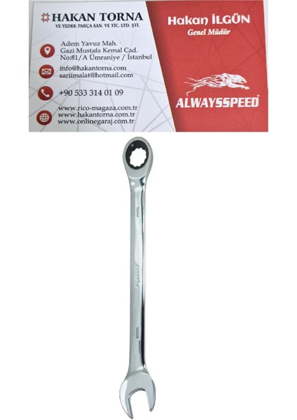 Ht- Rico 13MM Düz Kombine Cırcır Anahtar