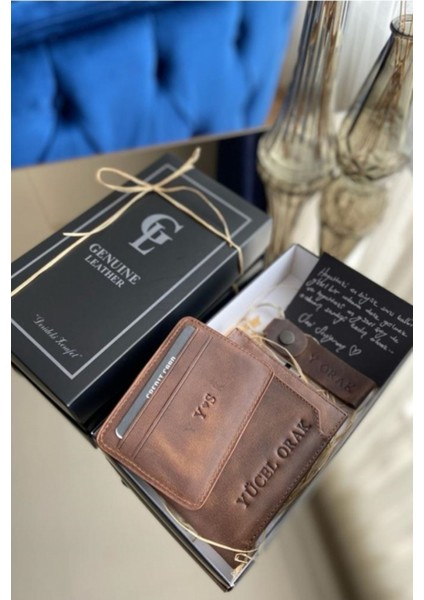 Hakiki Deri Erkek Cüzdan-Kartlık Seti | Paris 1204
