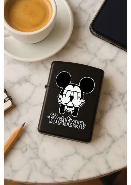 Kişiye Özel Isim Yazılı Fontlu Baskılı Benzinli Çakmak Özel Tasarım Hediyelik Miki
