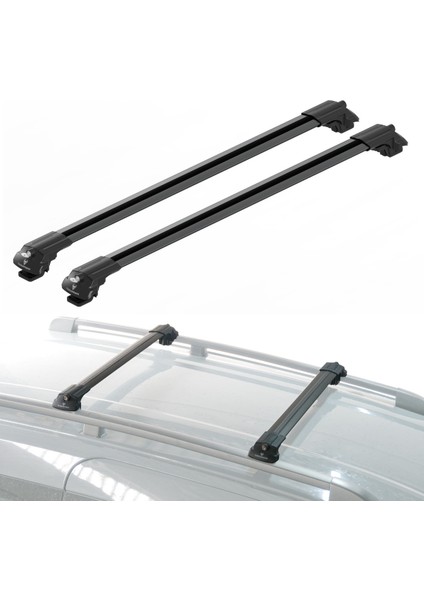 Toyota Land Cruiser 2008–2025 Trs-1 Kilitli Sistem Ara Atkı Tavan Barı Siyah (2 Adet)