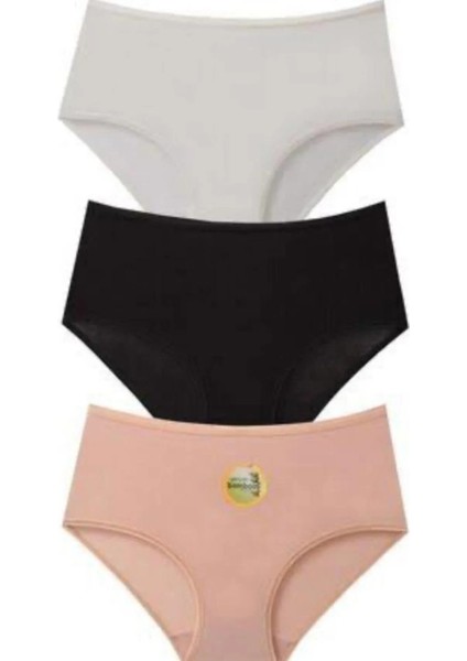 3 Adet Modal Yüksek Bel Kadın Külot Asorti