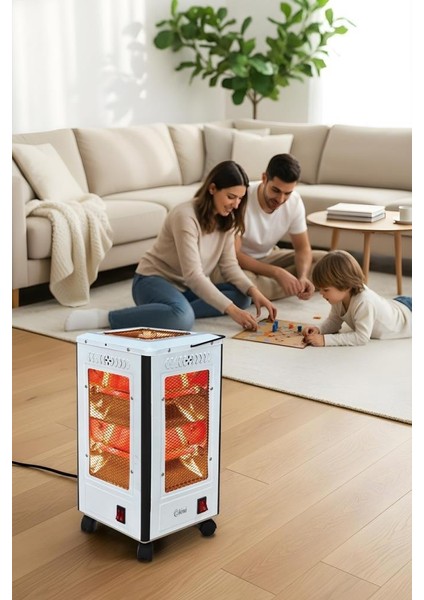 KHT-8407 Quartz Isıtıcı 5 Yönlü Isıtma & Enerji Tasarruflu Kuvars Tüp & Taşınabilir Tasarım modelleri