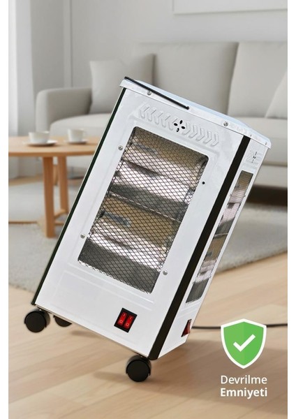 KHT-8407 Quartz Isıtıcı 5 Yönlü Isıtma & Enerji Tasarruflu Kuvars Tüp & Taşınabilir Tasarım indirimleri