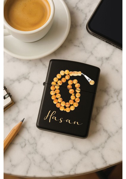 Kişiye Özel Isim Yazılı Fontlu Baskılı Benzinli Çakmak Özel Tasarım Hediyelik Tespih