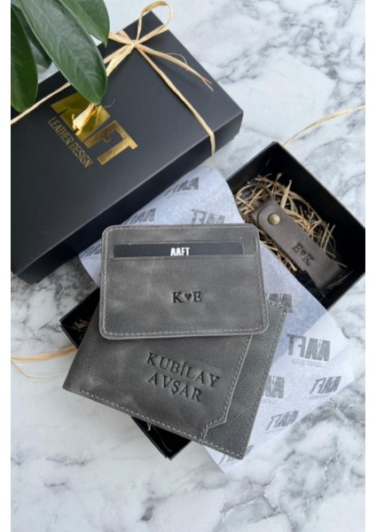 Hakiki Deri Erkek Cüzdan-Kartlık Seti | Paris 1204