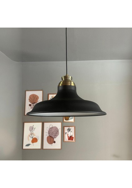 Bergo Siyah Kum Saati Başlık Avize Salon Oturma Odası Yatak Odası Sarkıt Modeli