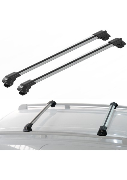 Suzuki Sx4 2006–2013 Uyumlu Trs-1 Kilitli Sistem Ara Atkı Tavan Barı Gri (2 Adet)