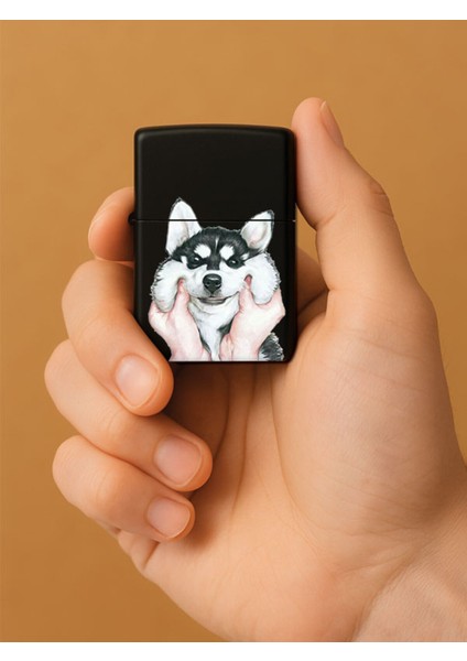 Özel Tasarım Şık ve Dayanıklı Uv Desenli Baskılı Benzinli Metal Çakmak Husky