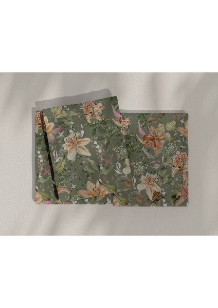 %100 Pamuk Çift Kişilik Nevresim Takımı 200X220 50*70 Yastık Kılıfı - Acacıa Çift Taraflı Baskı