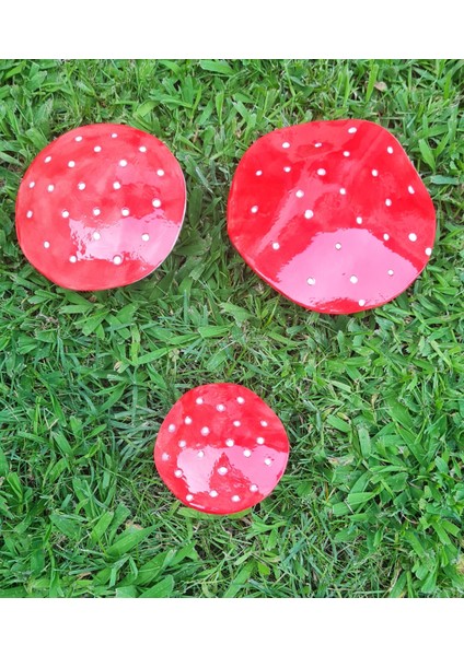 Bahçe Mantar Süsü Seramik Elyapımı modelleri