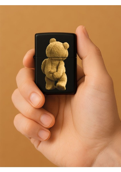 Özel Tasarım Şık ve Dayanıklı Uv Desenli Baskılı Benzinli Metal Çakmak Popiteddy Bear