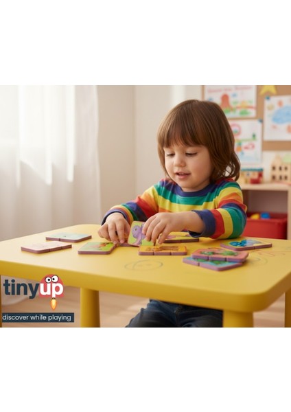 2-3 Parça 8 Adet Tak Çıkar Manyetik Eva Yapboz, Dinazor modelleri