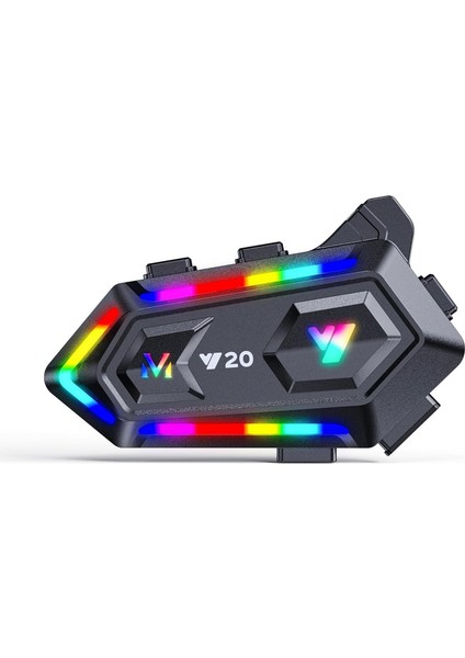 V20 Wireless Akıllı Motosiklet Kask Kulaklığı Intercom (25 Saate Kadar Kullanım)