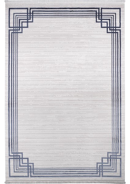 Art Deco 1011 Mavi Çerçeveli Akrilik Modern Yumuşak Dokuma Salon Mutfak Oturma Yatak Odası Halısı fiyatları