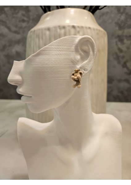 Taçlı Ayıcık Küpe