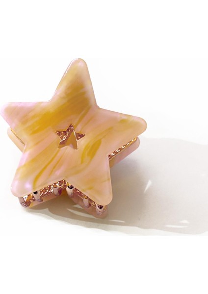 Lüks Metal Asetat Yıldız Mandal Toka