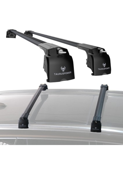 Volvo XC60 2010–2017 Uyumlu Trs-2 Kilitli Sistem Ara Atkı Tavan Barı Siyah (2 Adet)