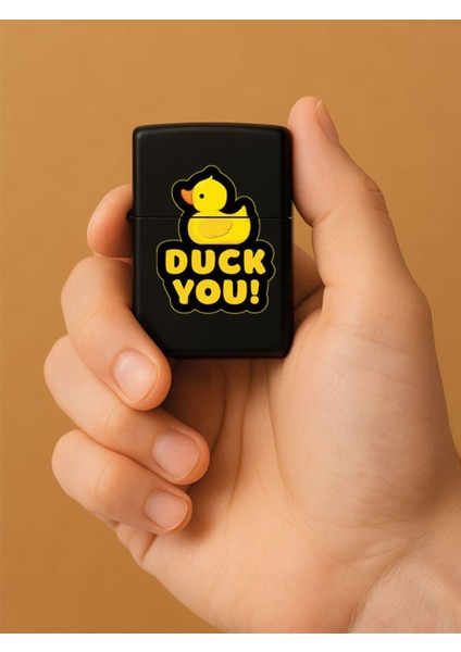 Özel Tasarım Şık ve Dayanıklı Uv Desenli Baskılı Benzinli Metal Çakmak Duck-You