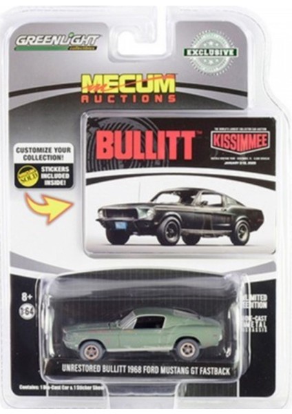 Bullitt – 1968 Ford Mustang Gt Fastback 1:64 Model Araba - Synoverse Kitap Hediyeli
