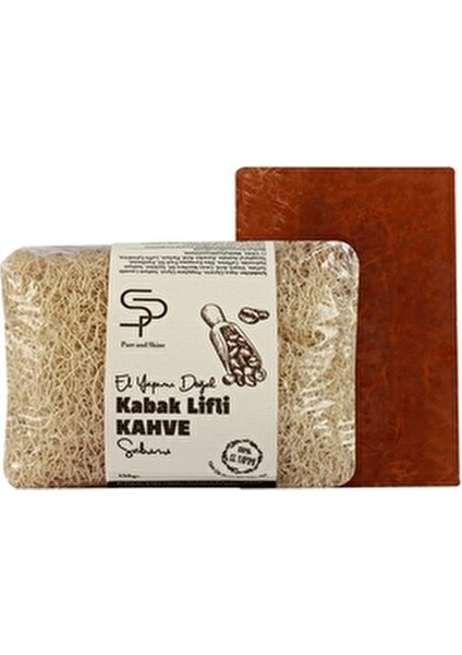 El Yapımı Doğal Kabak Lifli Kahve Sabunu Bitki Bazlı Doğal İçerik 130 g
