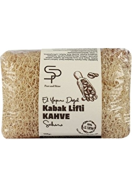 El Yapımı Doğal Kabak Lifli Kahve Sabunu Bitki Bazlı Doğal İçerik 130 g