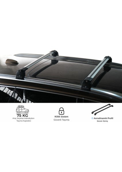 Mg Ehs (AS23 W/electric) 2019–2024 Trs-2 Kilitli Sistem Ara Atkı Tavan Barı Gri (2 Adet) fiyatları