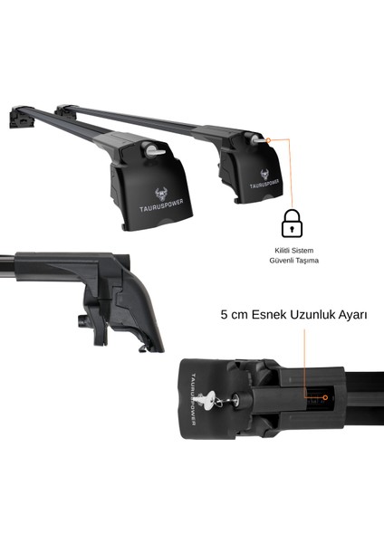 Audı Q8 2023-2025 Siyah Ara Atkı Tavan Barı Trs-2 fırsatları