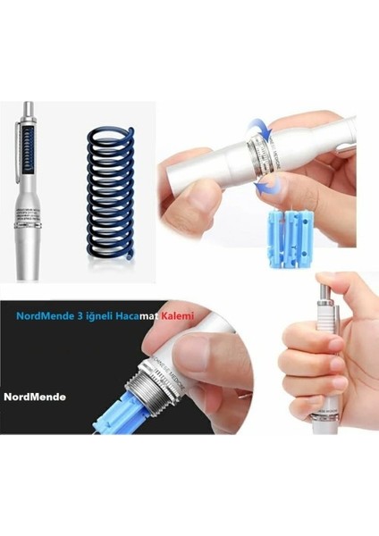 Hacamat Kalemi 3 Iğneli 100 Adet Iğne Hediye modelleri