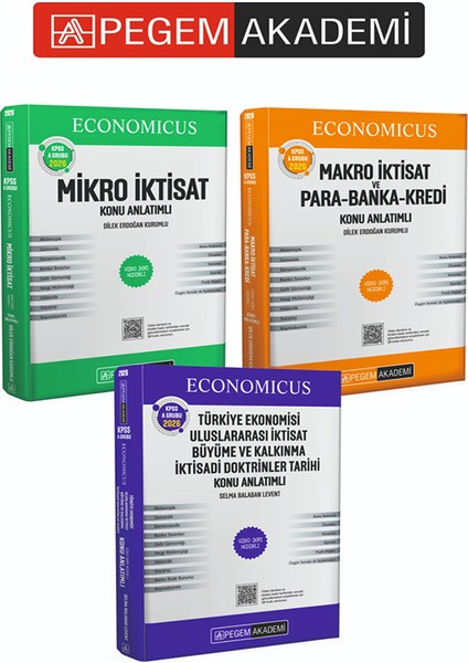 Pegem Akademi Kpss A Grubu Iktisat Konu Anlatımlı Set - 3 Kitap