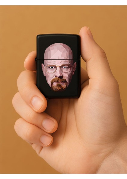 Özel Tasarım Şık ve Dayanıklı Uv Desenli Baskılı Benzinli Metal Çakmak BREAKINGBAD22222