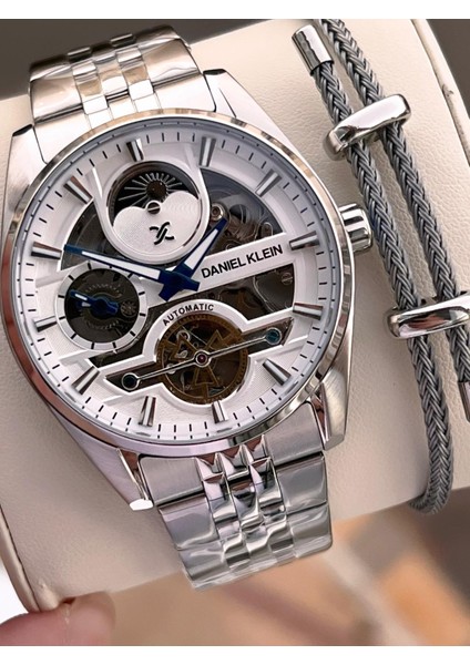 Otomatik Mekanizma Mehtap ve Güneş Kadranlı 2 Yıl Garantili Erkek Kol Saati OTM.14266.1