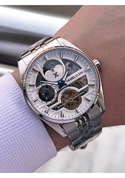 Otomatik Mekanizma Mehtap ve Güneş Kadranlı 2 Yıl Garantili Erkek Kol Saati OTM.14266.1 fırsatları