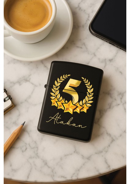 Kişiye Özel Isim Yazılı Fontlu Baskılı Benzinli Çakmak Özel Tasarım Hediyelik Gerçek Şampiyon