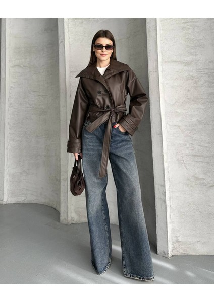 Deri Trençkot modelleri